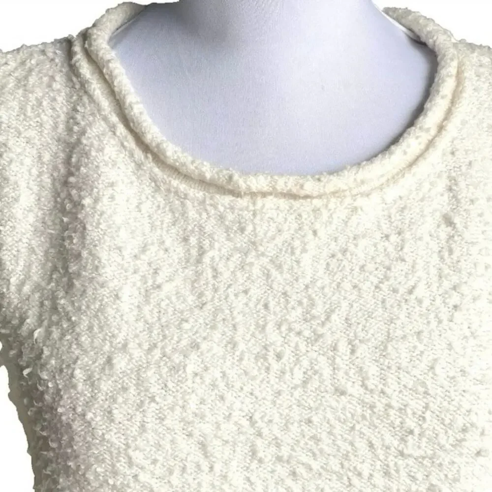 FREE PEOPLE Boucle Knit Long Sweater Tunic‎ Top Dress SZ XS Oversized Loose Boho